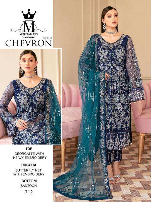 Mehtab Tex Chevron 2 Georgette Designer Pakistani Salwar Kameez
